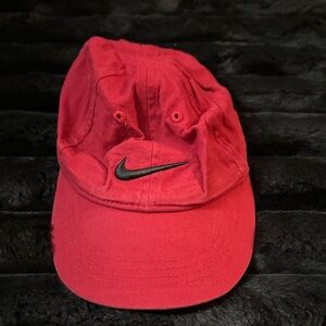 Nike Red Hat with Black Swoosh
